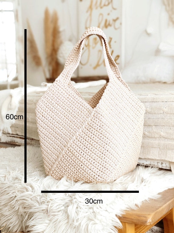 Handmade Crochet Elegant Tote Bag