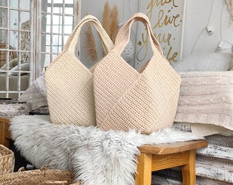 Handmade Crochet Elegant Tote Bag