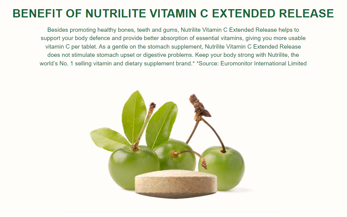 Nutrilite Vitamin C Extended Release - 180tabs