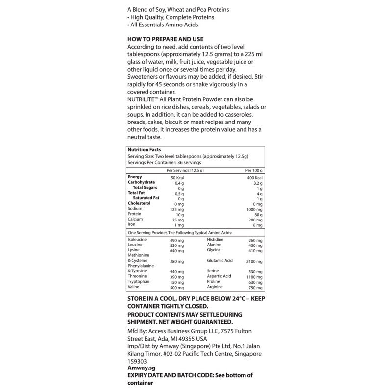 All Plant Protein Powder